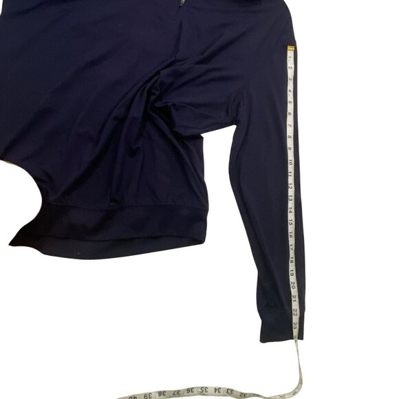 Daniel Cremieux Signature Label Quarter-Zip Pullover Navy Blue Men’s L stretch - Picture 9 of 9